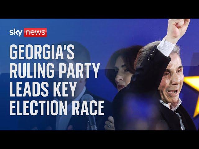 Georgia's ruling party leads key election race which could decide role in Europe