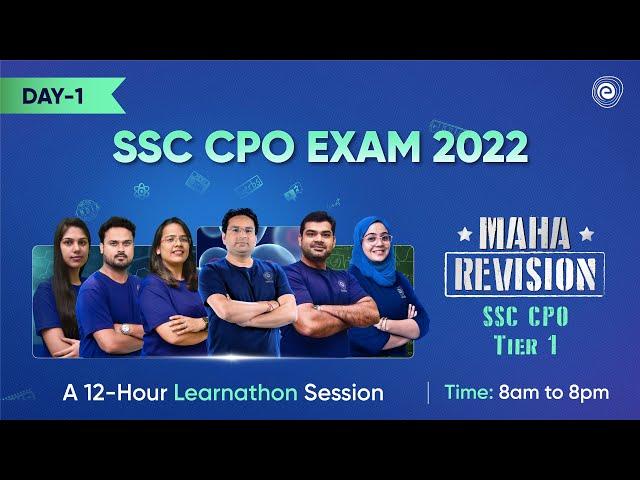 SSC CPO Tier 1 Maharevision | Day 1 | SSC CPO Exam 2022 | Embibe: Achieve SSC & Railway Exams