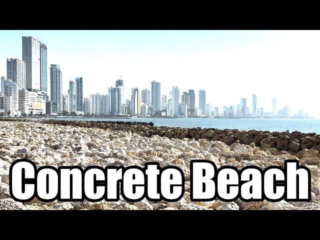 Cartagena's Concrete BEACH - Bocagrande, Colombia