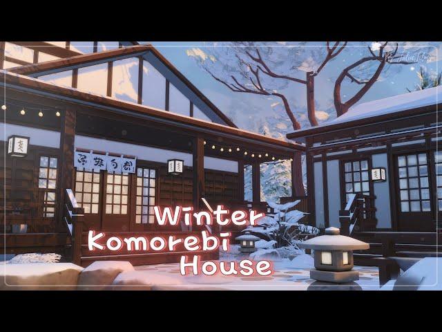 Зимний дом в Комореби│Строительство│Winter Komorebi House│SpeedBuild│NO CC [The Sims 4]