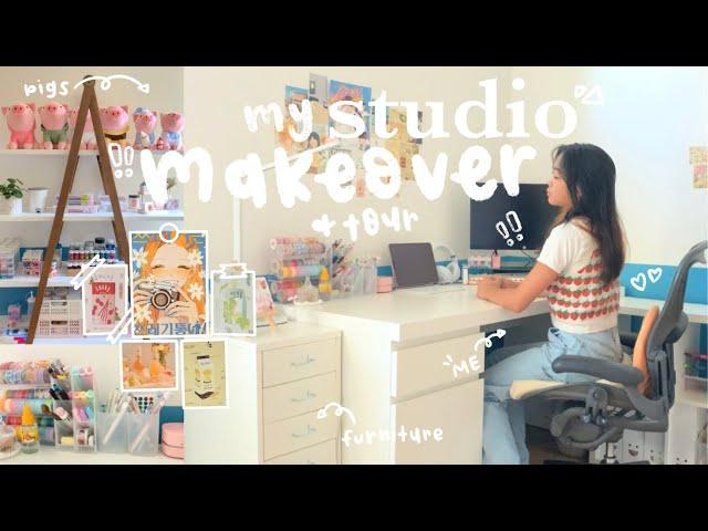 my studio makeover  [ikea, daiso, aliexpress haul + organizing stationery, ft. Yunzii]