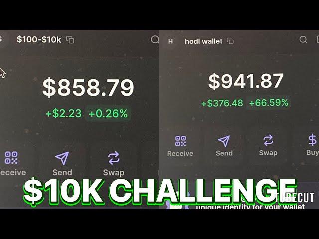 $100 TO $10K SOLANA MEME COIN TRADING CHALLENGE