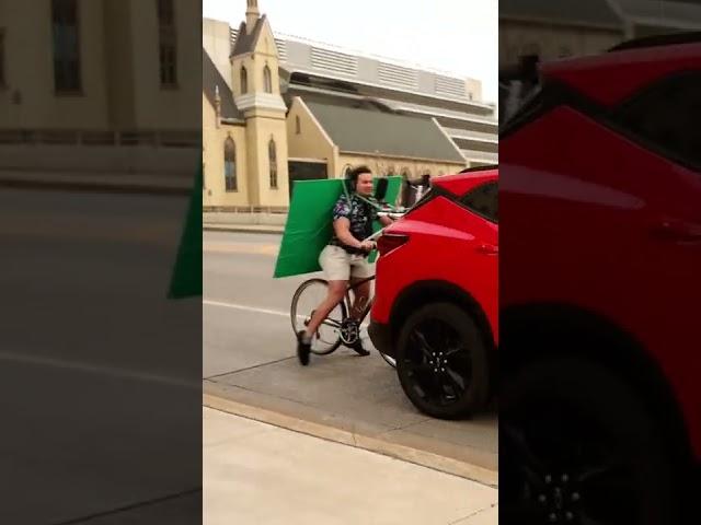 Man crashes bike while on live virtual work call #rip