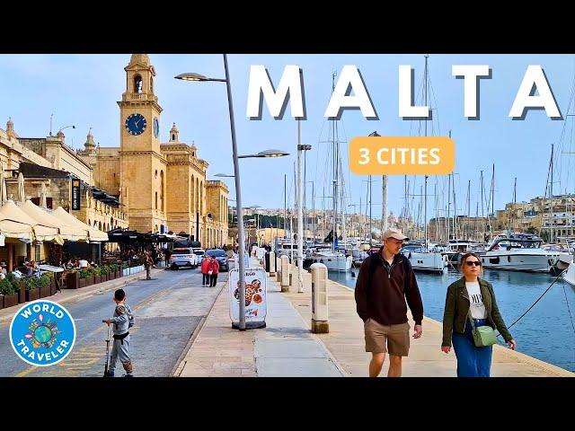 Exploring Malta's Enchanting 3 Cities: Vittoriosa, Senglea, Cospicua: 4K Walking Tour