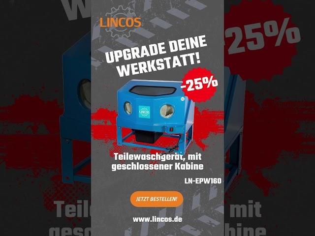 Lincos® Werkstattentwicklung - LN-EPW160 Teilewaschgerät, mit geschlossener Kabine