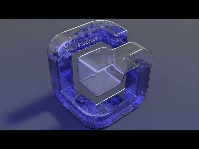 RTX Gamecube Intro Fluid Water Simulation - 60fps 4k Ray Tracing - Multiple Versions - Blender 2.92