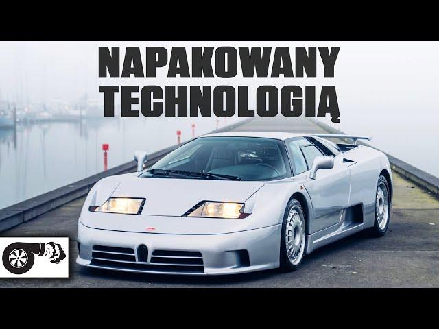 Bugatti EB110 - takich rozwiązań nie stosował wtedy NIKT.  Quad-turbo V12 i masa technologii.