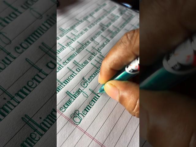 Neat and clean handwriting by Ball pen| English handwriting | #handwriting #youtubeshorts