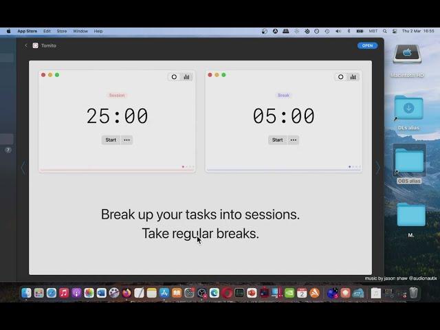 [MAC OS] Tomito Pomodoro & Focus Timer | Mac App Store | Basic Overview