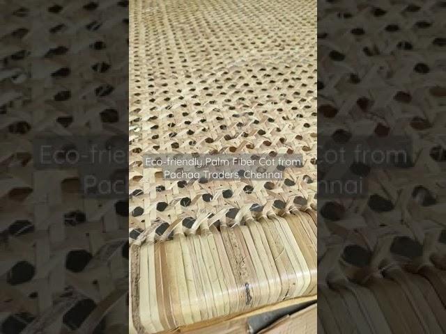 Eco-friendly Palm Fiber Cot | Indian Handmade Craft | Teak Wood Cot | Natural Fiber | Pachaa Traders