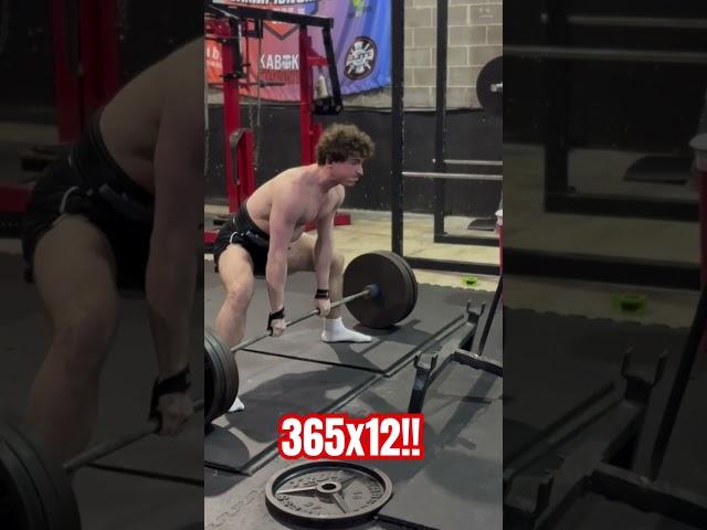 Eamon deadlifts 365x12 new pr! #shorts