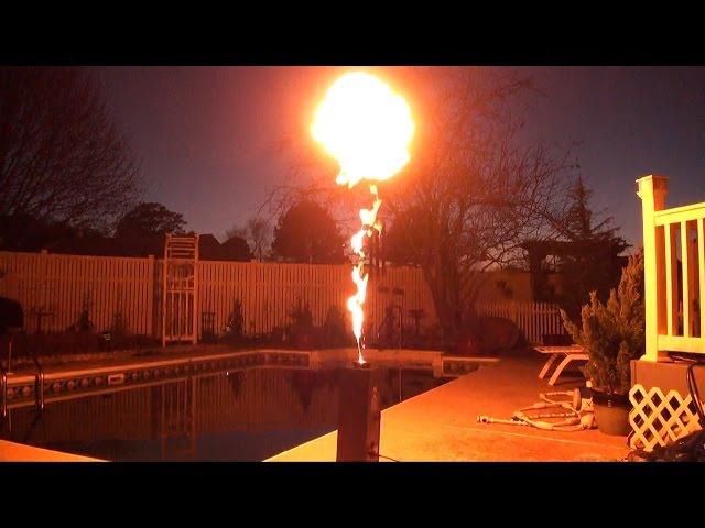 DMX Fire Machine - Flame Thrower Demonstration - Halloween