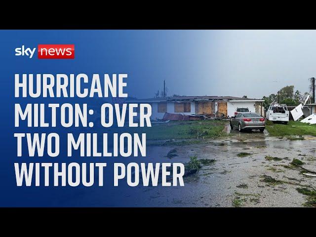 Moment Hurricane Milton hits Florida as over two million lose power