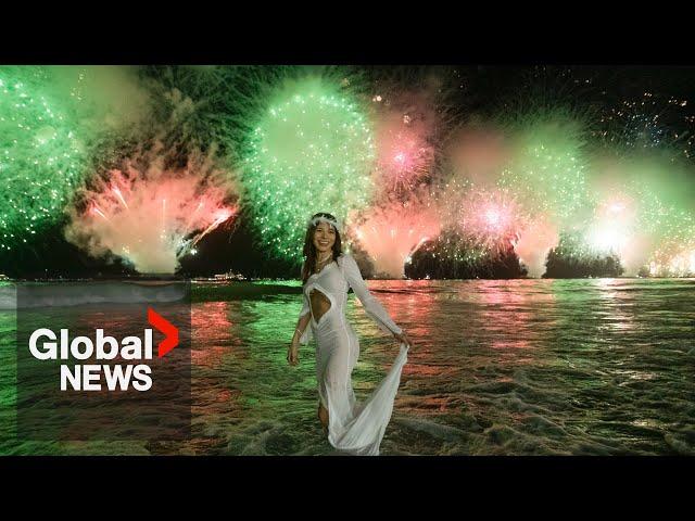 New Year’s 2025: Brazil celebrates with lively fireworks display at Copacabana Beach