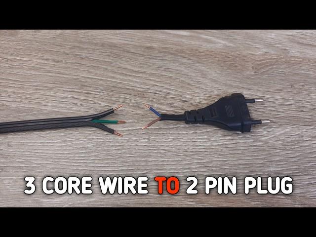 3 Core Wire to 2 Pin Plug