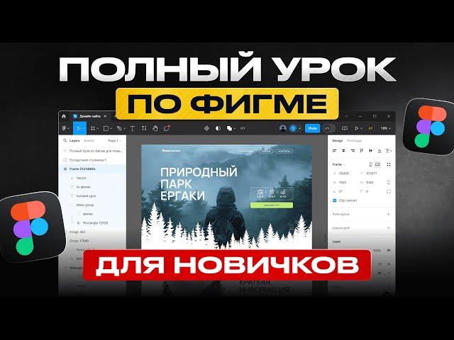 Как сделать дизайн сайта в Figma | Фигма с нуля для начинающих (2024 UX UI)