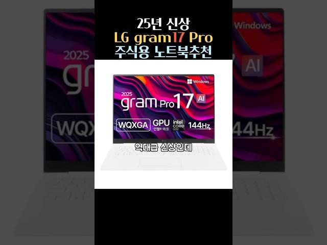 역대급성능 lg그램프로 17 주식용노트북추천 작업용으로도 딱!