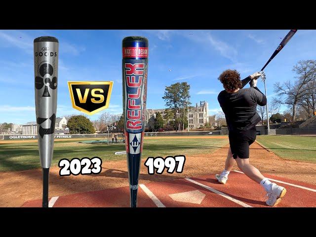 BBCOR vs. GORILLA-BALL ERA | How hot is a 1997 Easton Reflex compared to a modern metal BBCOR Bat?