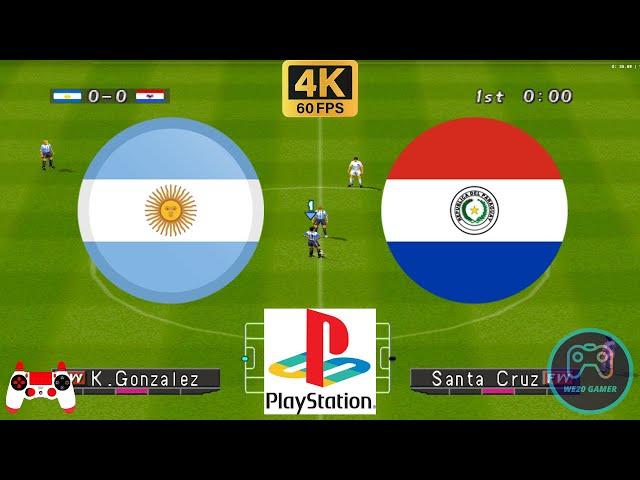 Winning Eleven 2000 - Argentina vs Paraguay - Duckstation PS1 on PC  Full Game [4K60]