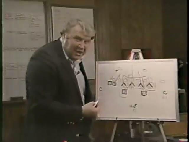 January 1986   John Madden Goes to Chalkboard to Explain Chicago Bears Defense