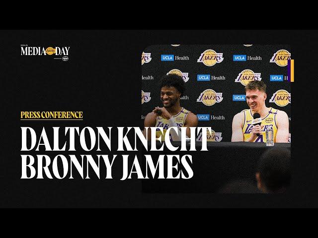 Dalton Knecht & Bronny James Press Conference - Lakers Media Day 2024