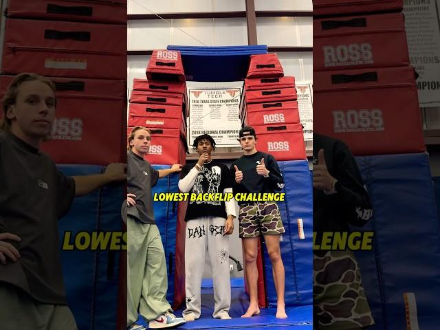 LOWEST BACKFLIP CHALLENGE! @herodw @reaganpopoff