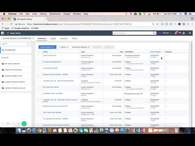  HOW To Make A CUSTOM AUDIENCE Using A Contact List | BizHack Demos - [FACEBOOK] Training