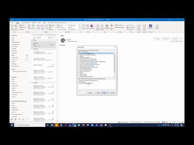 Lesson 4 (Outlook for O365) - How to access shared mailboxes and make rules