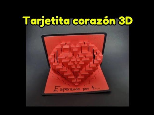 TUTORIAL TARJETITA CORAZÓN 3D + PLANTILLA ️