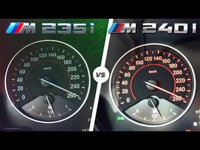 BMW M240i vs M235i ACCELERATION & TOP SPEED 0-250 km/h