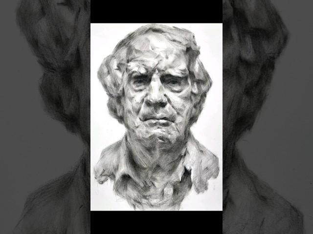 흑연 연필 목탄으로 조형물 표현 Expression of sculpture with graphite pencil and charcoal