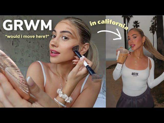 GRWM IN CALIFORNIA *chit-chat* (would I move there, life updates, goals & more)