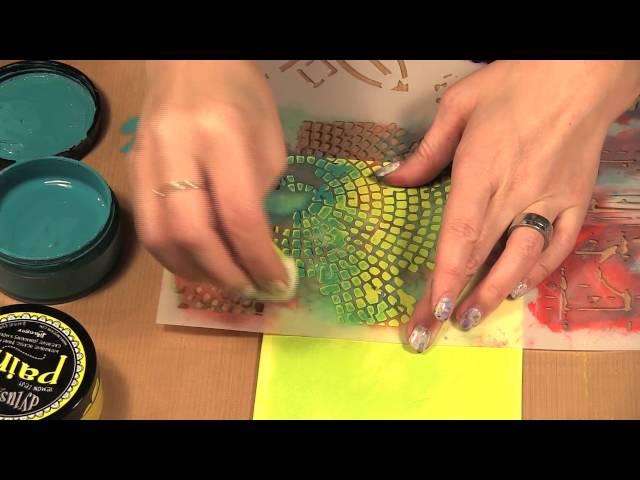 How to make a quick card using Paints and Stencils