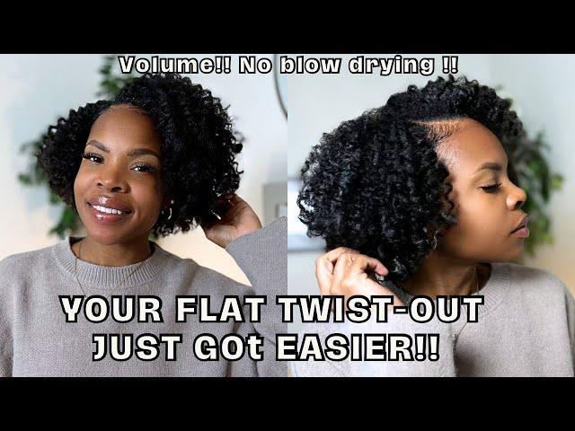 YOU can do a FLAT TWISTOUT! | Natural Hair | Simple steps! | two-strand twist | no blow drying!