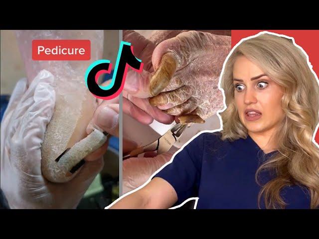 Foot doctor reacts to CRAZIEST pedicure TikToks