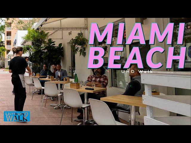 Miami Beach Walk 4k  Walking tour of South of Fifth in Miami Beach, Florida USA