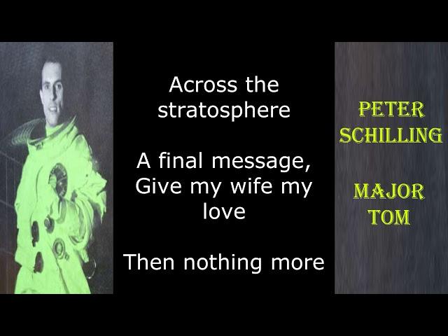 Peter Schilling - Major Tom (Lyrics)