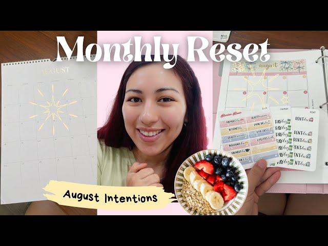 AUGUST MONTHLY RESET | monthly budget, planning & intentions + side hustle update!