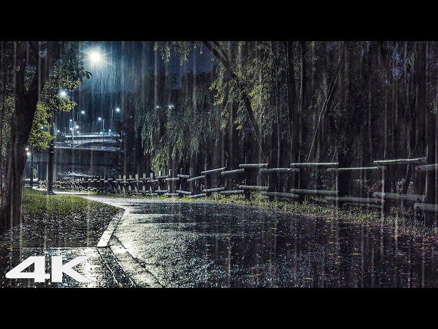 Beat Stress with Soft Rain at Rainy Night - Relaxing Sounds of Rain ASMR