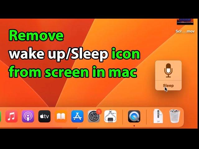 How to remove siri wake up icon from screen in mac