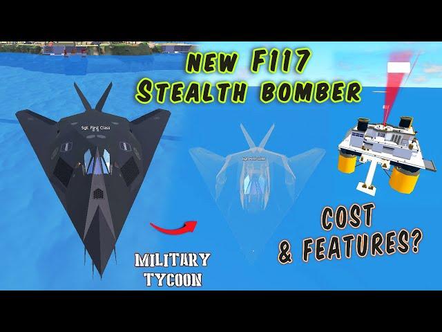 F117 Stealth Bomber in Military Tycoon Roblox | New F117 Nighthawk Update