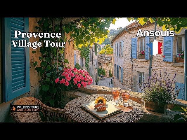 Ansouis FRANCE - French Medieval Village Tour - Most Charming Villages in France - 4k video walk