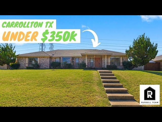 *SOLD* Home For Sale in Carrollton TX Under $350k [HUGE BACKYARD]