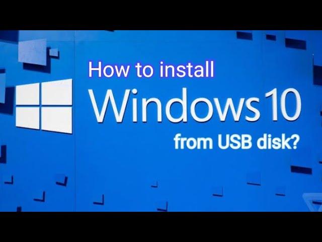 How to install Windows10 in your computer from a USB drive? Learn step by step in most easy way.