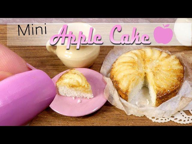 How To Mini Apple Cake Tutorial // DIY Miniature Food www.sugarcharmshop.dk