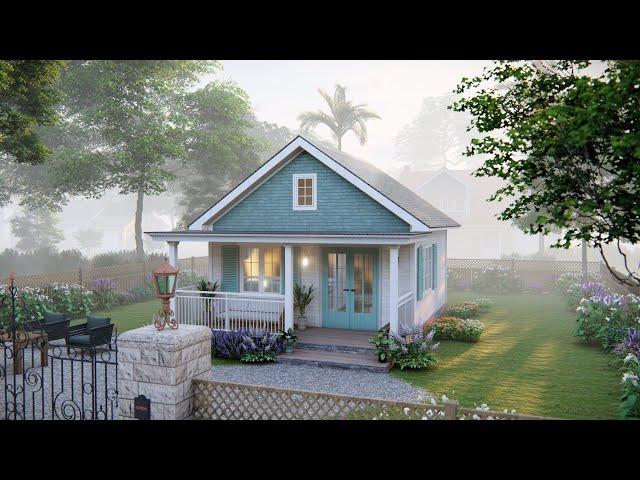 20ft x 20ft ( 6x6 m ) CGORGEOUS Tiny House Design ! Free Floor Plan