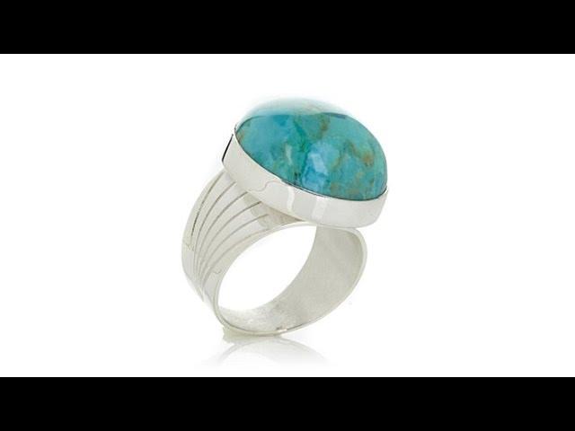 Jay King Round Turquoise Sterling Silver Ring