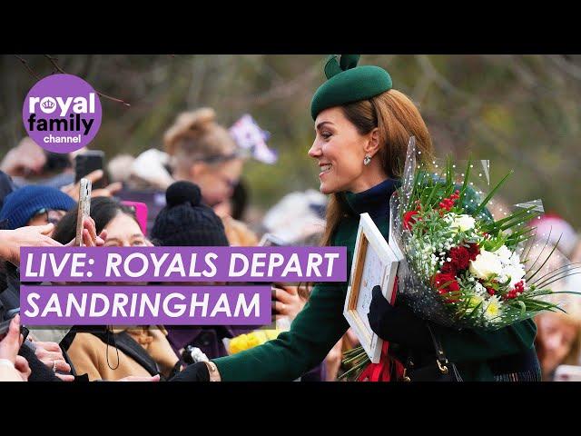 LIVE: Royal Family Departs Sandringham After Christmas Morning Service