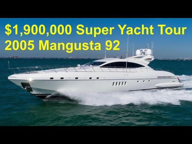 $1,900,000 Super Yacht Tour : 2005 Mangusta 92