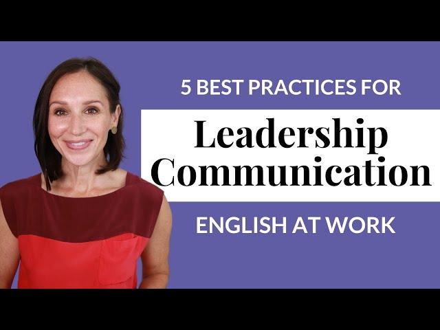 Leadership Communication in English | 5 Best Practices